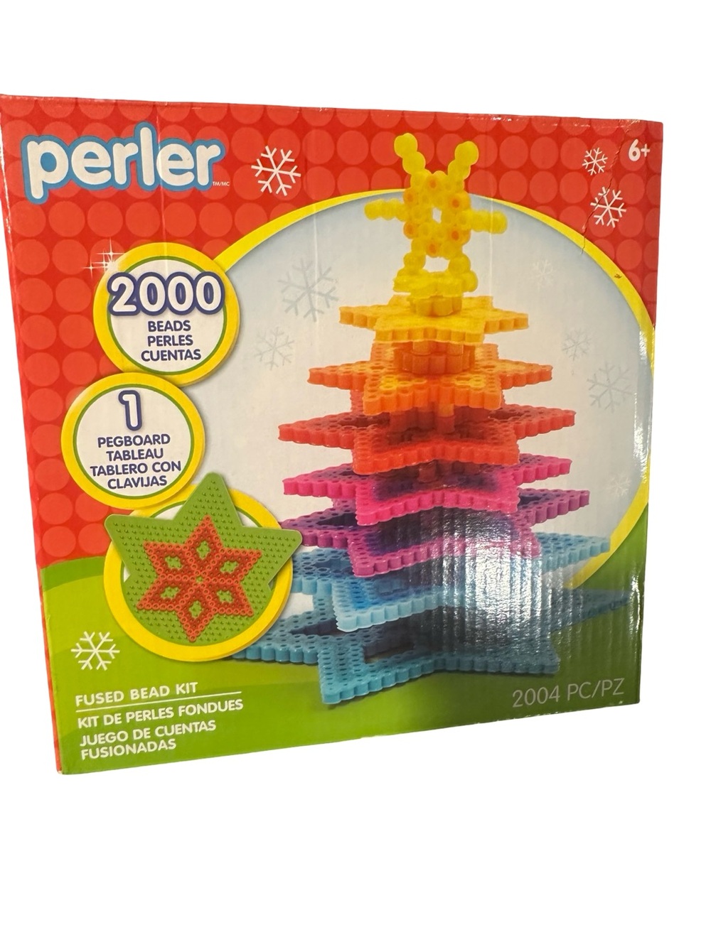 Discontinued Perler 3D Rainbow Tree Christmas Fuse Bead Kit